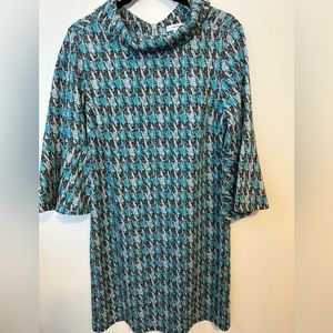 Tyler Boe Print Bell Sleeve Dress with Back Zipper